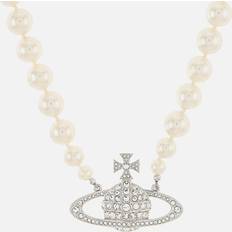 Vivienne Westwood Smykker Vivienne Westwood Women's One-Row Bas Relief Pearl Choker Cream/Crystal Multi