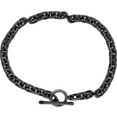 Effy Men Bracelets Effy Men's Gunmetal Tone Sterling Silver Chain Bracelet