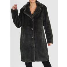 Oakwood Cyber Grey Faux Fur Coat S, Colour: Grey