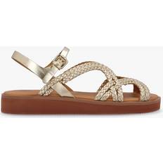 SEE BY CHLOE Sansa Light Gold Leather Gladiator Sandals 36, Colo