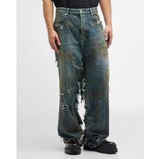 Balenciaga Jeans Balenciaga Super Destroyed Wide-Leg Jeans - Blue