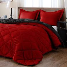 Downluxe Soft Bedding Bedspread Red, Black (264.2x233.7cm)