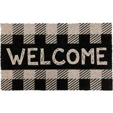 Checkered Entrance Mats Briarwood Lane Checkered Welcome Coir Doormat Fiber