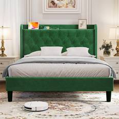 Koorlian Koorlian Queen Bed Frame, Velvet