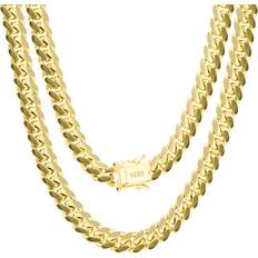 Jewelry Boxes Nuragold Nuragold 14k Yellow Gold 7mm Solid Miami Cuban Link Chain Necklace Mens Jewelry Box Clasp