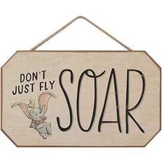 Open Road Brands Disney Dumbo Don't Just Fly Soar Hanging Wood Wall Decor