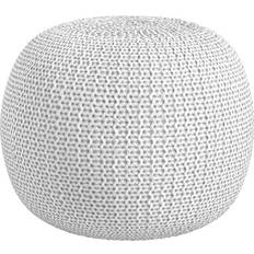 Urban Shop Urban Round Knit Hand Pouffe 18"