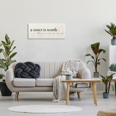 Interieur Details Stupell Industries A Sister Is Worth Thousand Friends Phrase Heart Stretched Canvas Wall Art Daphne Polselli