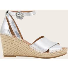 Silver - Woman Espadrilles Gentle Souls Charli Ankle Strap Espadrille Wedge Sandals - Women's