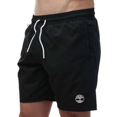 Timberland Men Swimming Trunks Timberland Mens Sunapee Lake Solid Swim Shorts in Black