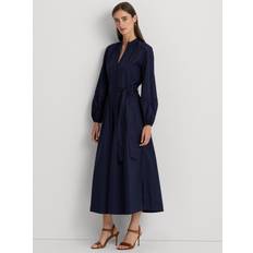 Lauren Ralph Lauren Elastan/Lycra/Spandex Kjoler Lauren Ralph Lauren CARELLE-LONG SLEEVE-DAY DRESS REFINED NAVY, Navy, 12, Women