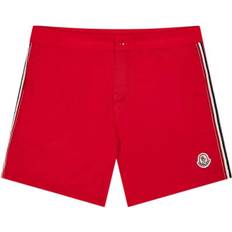 Moncler Men Swimwear Moncler Stripe Swim Shorts Red