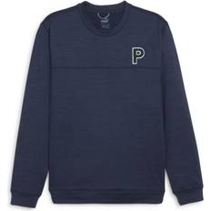 Clothing Puma Cloudspun Patch Crewneck, Dark Blue