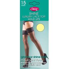 Bekleidung Silky shine damen halterlose strümpfe mit spitzenabschluss lw256 Cremefarben