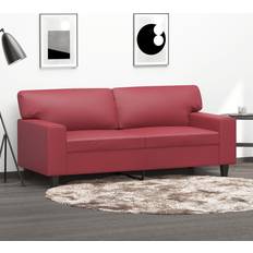 Röda Soffor Homie Vinröd 2-Sitssoffa 140 cm Fuskläder Soffa