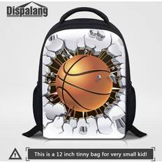 Backpack First Gradeand Nursery Rugbyball Footballs Prints Toddler Boy Girl Mini Schoolbag Preschool Book Bags Brown