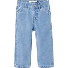 Druckknöpfe Hosen Name It Ryan Straight Leg Jeans - Light Blue Denim