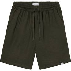 Les Deux Otto Linen Shorts Mørkgrøn