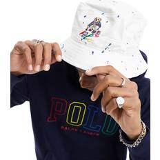 Polo Ralph Lauren Hombre Sombreros Polo Ralph Lauren Bear Paint-Splatter Bucket Hat White Male