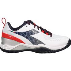 Beige - Men Racket Sport Shoes Diadora Men's Blushield Torneo Clay Tennis Shoe