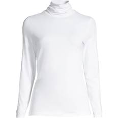 Lands' End Tops Lands' End Women LWCM Shaped Turtleneck White Plus 1x