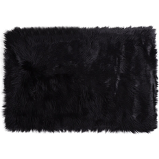 Unique Bargains Faux Sheepskin Black