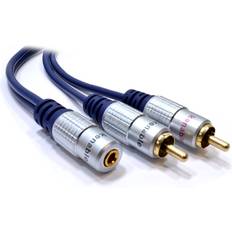 Cables Kenable PURE 3.5mm Stereo Jack to 2 Phono Gold