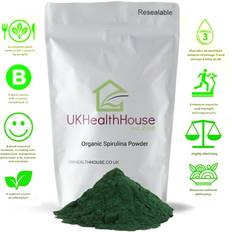 UKHealthhouse Pure Organic Spirulina Powder 62.3% Protein