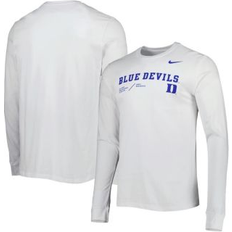 Sports Fan Apparel Nike Men's White Blue Devils Team Practice Performance Long Sleeve T-shirt White