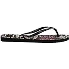 Havaianas Damen Slim Animals Flip-Flop, Schwarz/Pink Lemonade, EU, Schwarz Rosa Limonade