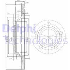 Friksjonsbremser Delphi Discos de Freno Audi A4 B5 13mm 5 Macizo 8D0615301A