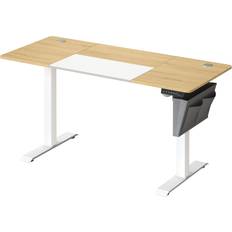Songmics Height Adjustable Pastel Yellow/Basic White Skrivebord 60x120cm