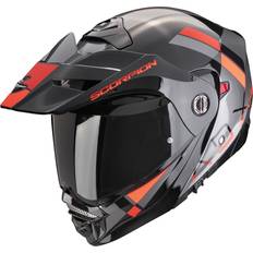 Motorcycle Equipment Scorpion ADX-2 Galane Klapphelm, schwarz-rot-silber, Größe