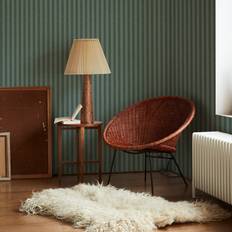 Green Wallpapers on sale Piglet Fern Green Pembroke Stripe Wallpaper Size 10m x 52cm