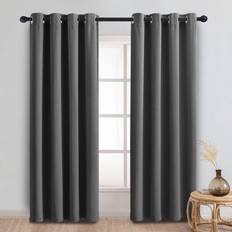 Curtains & Accessories Oxford Homeware Grey, 90" Ring