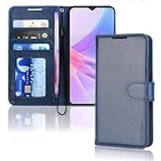 TechGear Leather Wallet Case Protective Cover Oppo A78 5G