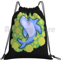 Bubble Shark Backpack Drawstring Bags Gym Bag Waterproof Trending Funny Fun Hipster Girly Laptop Multicoloured