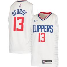 Sports Fan Apparel Nike Big Boys Paul George White La Clippers 2020/21 Swingman Jersey Association Edition White