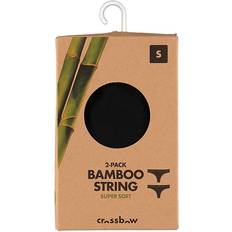 Crossbow Kläder Crossbow Stringtrosa Bambu Viskos Svart 2-Pack