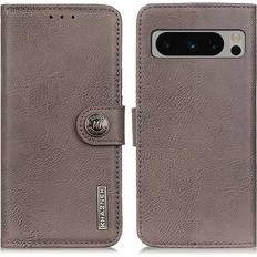 Google Pixel 8 Plånboksfodral MTK KHAZNEH Google Pixel 8 Plånboksfodral Cowhide Grå