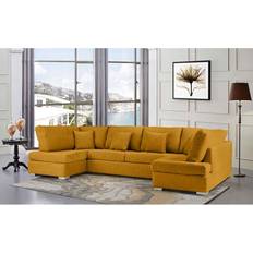 Gold Sofas Simply Eleganza Ollie Large U Shape Sofa