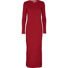 Basic Apparel Ludmilla Long Dress Gots 278 High Risk Red rød