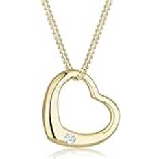 Elli Diamore dam halsband hjärta 375 gult guld diamant vit 0,03 ct rundslipning 0106441515_45