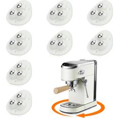 DIY Accessories Self Adhesive Caster Wheels 360° Mini Swivel Wheels, Small Appliance Sliders, Sticky Pulley for Kitchen Appliances, Storage Box, Cricut, Trash Can, Furniture with 3 Ball Bearings, White, 8 PCS