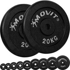 MOVIT 2x Hantelscheiben 20,0 kg Gusseisen