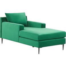 Beliani Moderne Velour Chaiselong Sofa