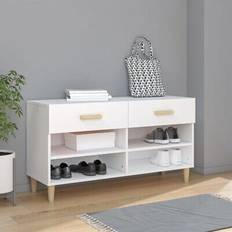 vidaXL Shoe Cabinet White 102 x 35 x 55 cm