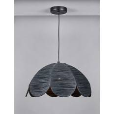 Pacific Lifestyle Petal Black Raffia Pendant Lamp