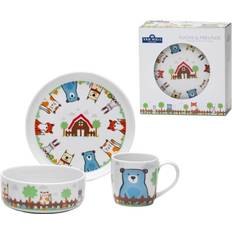 Maschinenwaschbar Kindergeschirr Van Well Porcelain Children's Set 3 pcs Fox & Friend