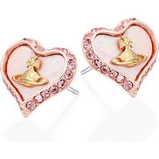 Vivienne Westwood Rose Gold Earrings Vivienne Westwood Petra Coral Pearl Earrings, Rose Gold Plated